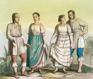 Indianie Michoacan w tradycyjnych strojach, Meksyk